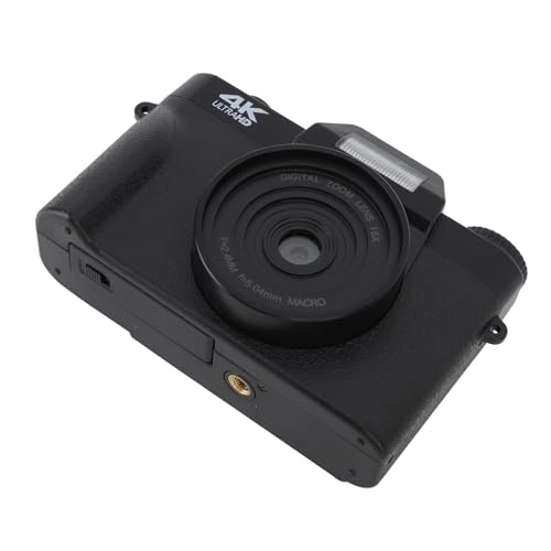Rankomu Cámara digital 4K, zoom digital de 16x, cámara de vlogging de 48 MP con pantalla IPS de 3.0 pulgadas, soporta tarjeta de memoria micro, ideal para fotografía y grabación de video
