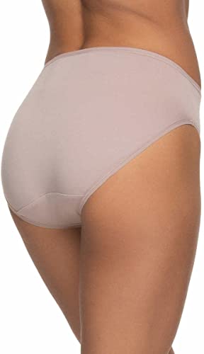 Image of Felina Womens 8 Pack Cotton Modal Stretch Hi-Cut Brief