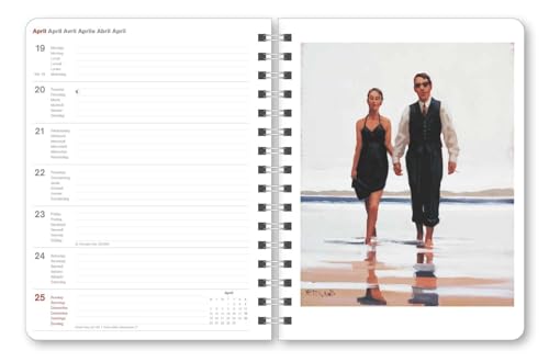N NEUMANNVERLAGE - Jack Vettriano 2025 Diary, 16,5x21,6cm, Taschenkalender mit zwölf Bildseiten und Notizseiten, herausnehmbaren Planer, Jahres- und ... und internationales Kalendarium: Diary