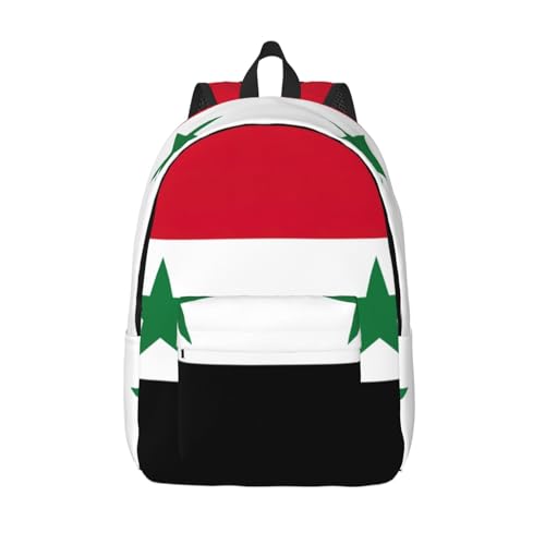 Sac à dos en toile pour ordinateur portable Motif drapeau de la République arabe syrienne Pour l'école, les voyages, le travail, les études, les étudiants, les étudiants, le camping, la randonnée