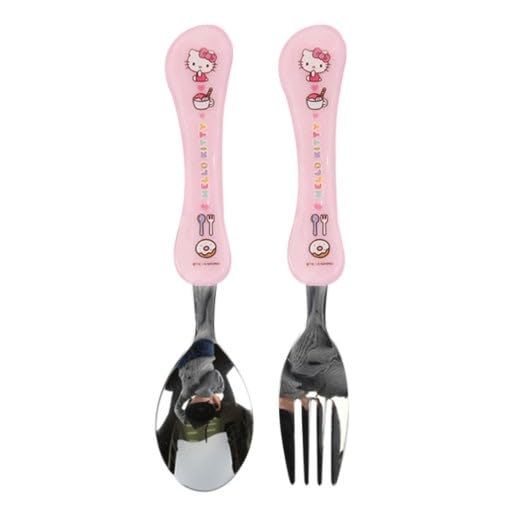 bundle stainless steel utensil silverware spoon and fork set  joseongotelephant cotton pad 6 pink