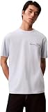 Calvin Klein Camiseta de Manga Corta Hombre March Graphic Seasonal de algodón, Azul (Plein Air), 3XL