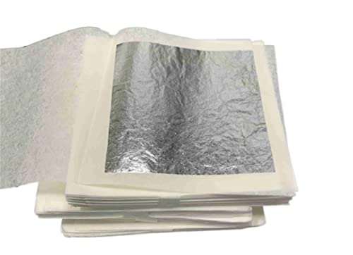 Edible Silver Leaf 3x5 inch for Cakes Bakers Facial Sweet Royal Drinks Pack of 20