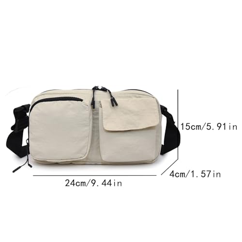 Image of Small Nylon Crossbody Bags for Women Men With Drawstring Cell Phone Purse Wallet Handbags with Inner Compartments