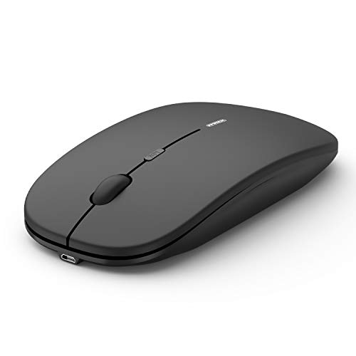 Wireless Mouse, Anmck Silent Rechargeable Mouse for Laptop Computer PC,1600 DPI 3 Adjustment Levels Slim Mini Noiseless Cordless Mouse White,10m Remote Range 2.4G Mice for Windows,MAC OS&Linux