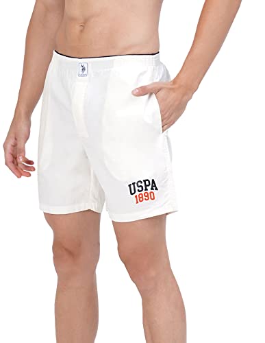 Image of U.S. POLO ASSN. Mens Solid Cotton Mid Rise Boxers - Pack of 1