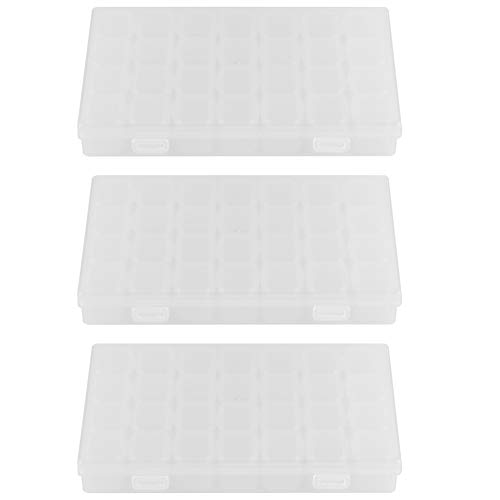 Restokki Large Separate Embroidery Box Dividers, 3Set 28Slots Painting Boxes Organizer Embroidery Accessories for DIY Art Craft Sewing