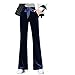 Produktbild Casual Boutique Damen Gold Samt Weite Bein Hosen Damen Hohe Taille Boden Frühling Herbst Hose Gr. L, marineblau