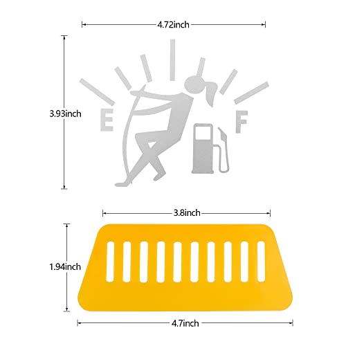 Fehlot 2Pcs Funny Car Stickers, Car Fuel Gauge Cap Decal, High Gas Consumption Fuel Tank Cover Stickers For Women, Funny Fuel Gage Empty Decal Fit Cars, Trucks, Motorcycle, Suv(White/Girl) #TOP1