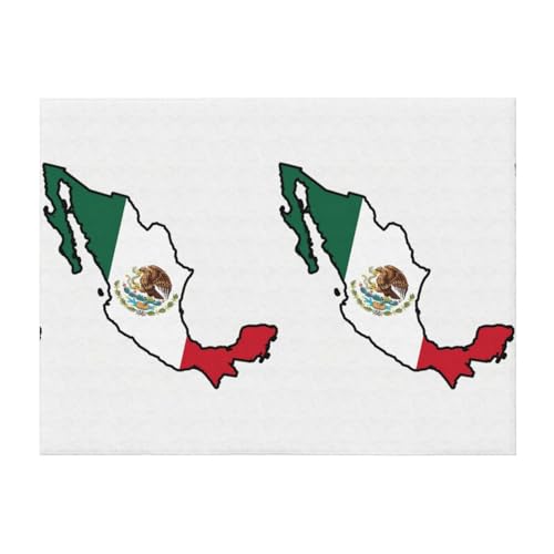 EdWal Leichte & bequeme Mikrofaser Tagesdecke mit Mexiko Karte - verschiedene Größen