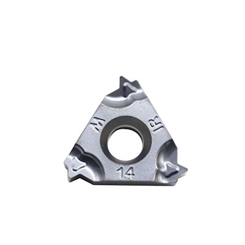 Tool Part for 16IRM 14W Thread 60 Angle 10PCS Thread Turning Tool Tungsten Insert Threading Lathe 16IR 14W (Shank Diameter: 16IRM 14W)