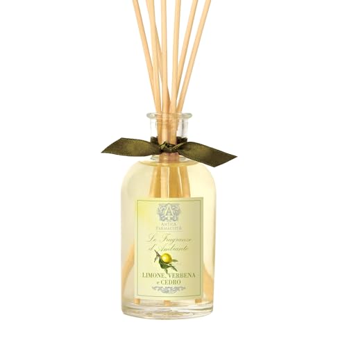 Antica Farmacista Home Ambiance Diffuser - Long-Lasting Reed Scent Diffuser - Luxury Room Freshener Gift - Lemon, Verbena & Cedar, 3.4 fl oz