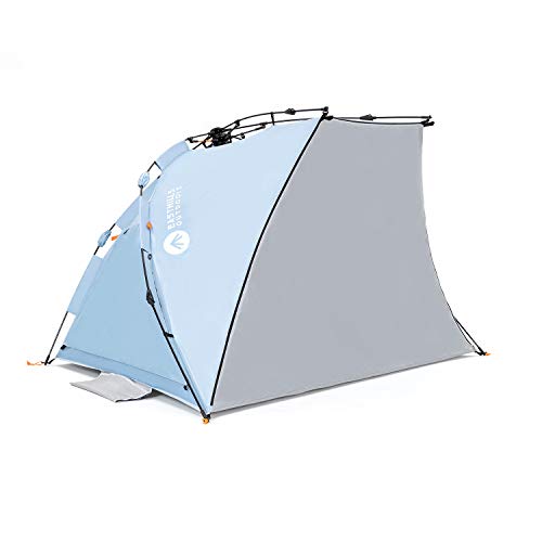Easthills Outdoors Coastview Classic 2-4 Person Beach Tent Sun Shelter Double Silver Coating Sun Shade Instant Tent for Beach with Carrying Bag Sky Blue - Thumbnail 6