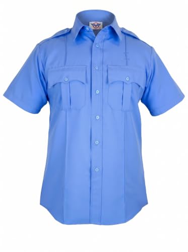 Image of First Class 100% Polyester Short Sleeve Men's Uniform Shirt White