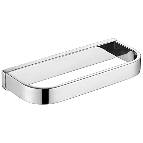 Hallyware Bathroom Towel Holder Hand Towel Ring SUS 304 Stainless Steel Towel Hanger Holder for Bathroom and Kitchen Wall Mounted , Polished Chrome Cover