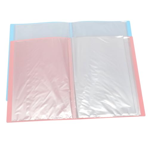 Dossier de rangement plastique étable grand format réutilisable bleu lot de 2