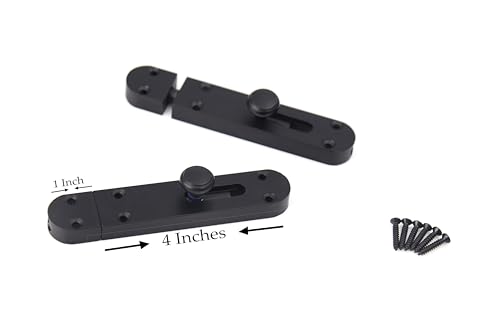 Image of 3 Pieces Baby Latch for Bathroom /Matt Black Latch Lock for Main Door /Door Lock Latch for Home /Bedroom /Office & Door Stopper (Matt Black, Pack of 3)