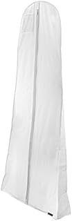 Hangerworld 72 Inch White Showerproof Wedding Gown Dress Garment Cover Bag with Secret Internal Zipped Pocket