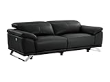 canapé cuir vachette 3 places Canapé 3 places relax électrique en cuir de vachette noir. Canapé avec têtières amovibles édition prestige. Dimensions : L220 x P107 x H76 cm. AZIDEE II