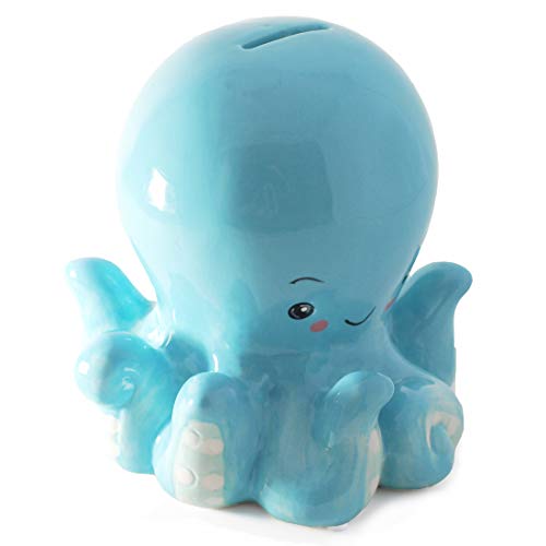Hapinest Ceramic Octopus Piggy Bank For Boys And Girls | Nautical Nursery Decor And Gifts #TOP3