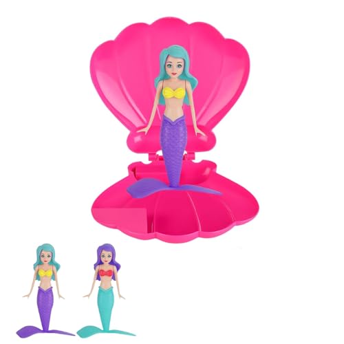 3 Stück Unterwasserspielzeug Kinder - Shell Meerjungfrau Spielzeug, sinkende Muschel öffnet Sich automatisch, Meerjungfrau steigt anmutig auf, Unterwasser interaktives poolspielzeuge tauchspielzeug,
