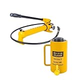20T Hydraulic Jack with CP-700 Hand Pump - Heavy-Duty Hollow Single-Acting Hydraulic Cylinder for Lifting and Pulling - 2