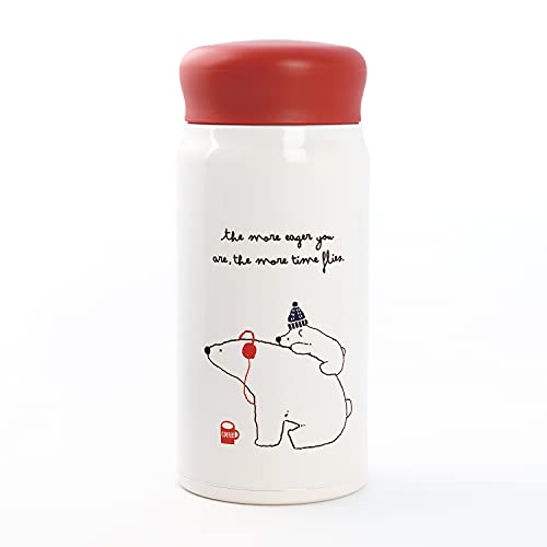 RW Reach Will 水筒 POLAR BEARS FAM ( 350ml / レッド ) 軽量 ステンレスマグボトル ( 保温 / 保冷 )