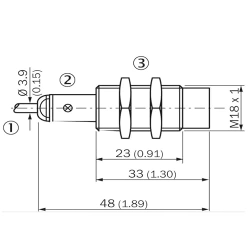 Sensor de proximidad IME18-08BPOZW2K formato corto M18 3