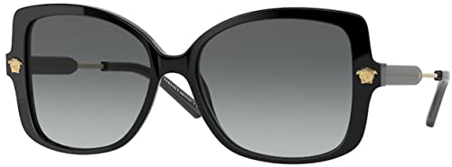 Versace Woman Sunglasses Black Frame, Grey Gradient Lenses, 56MM