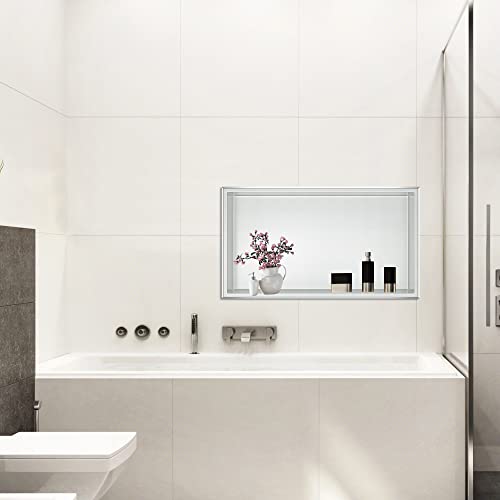 Recessed Shower Niche Insert Stainless Steel (24" X 12" Brushed) - Image 5