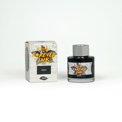 Diamine Forever Ink Raven 50 ml : encre noire pour stylo plume