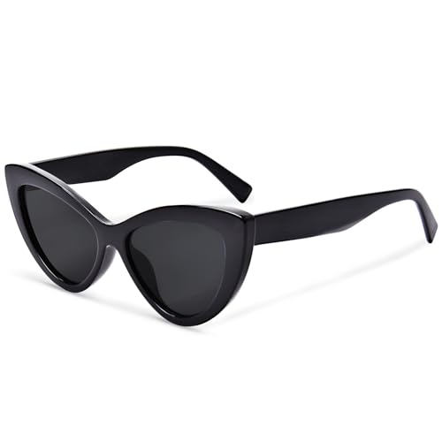 OPTOFENDY Cat Eye Sunglasses for Women, Oversized Retro Vintage Sun Glasses Shades UV Protection, OP8107