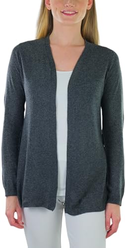 Image of ToBeInStyle Women's Long Sleeve Rib Banded Open Sweater Cardigan