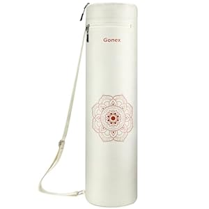 Gonex Yoga Mat Bag, Full-Zip Exercise Yoga Mat Carry Bag Durable Waterproof Oxford Cloth with 2 Cargo Pockets, Extra Wide, Adjustable Shoulder Strap