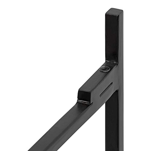 Kate And Laurel Nira Two-Tiered Modern Side Table, 15" X 15" X 24", White And Black, Chic Contemporary End Table For Storage And Decor #TOP5