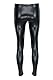 Vantissimo Herren Leggings Made in Germany in Schwarz Lack-Latex-Optik Satin Glanz Kunstleder Hose Leder Meggings Wetlook Lederhose Faux Pant (as3, Alpha, xx_l, Regular, Regular, Schwarz Satin Glanz)