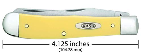 Case Xx Wr Pocket Knife Yellow Synthetic Trapper W/Clip (Cv) Item #30114 - (3254C Cv) - Length Closed: 4 1/8 Inches #TOP1