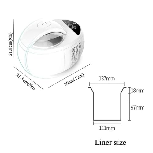 Kleine Eismaschine für den Heimgebrauch, elektrische Eismaschine für selbstgemachtes Eis, automatische Softeismaschine, LCD-Digitalanzeige, 1 l hohe Kapazität, Ein-Knopf-Bedienung, für Partys und Ab – Bild 7