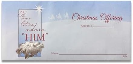 Blue Christmas Offering Envelopes for Church (500)