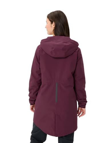 VAUDE Cyclist II gefütterter Parka für Damen – Gefütterter Wintermantel fürs Radfahren, wasserdichte & atmungsaktive Damen Winterjacke mit 2-Wege-Reißverschluss – ideal für den Winter