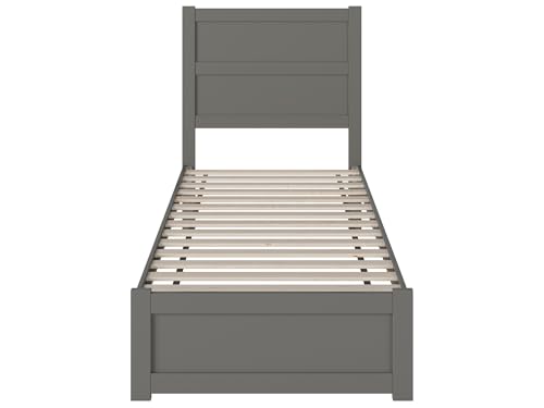AFI, NoHo Twin XL Platform Bed with Matching Footboard, Grey