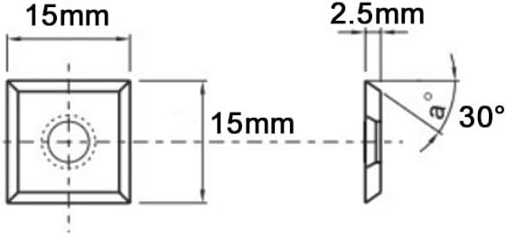 Fresas Cuadradas de Carburo 15x15x2.5mm con Tornillos miniatura 2