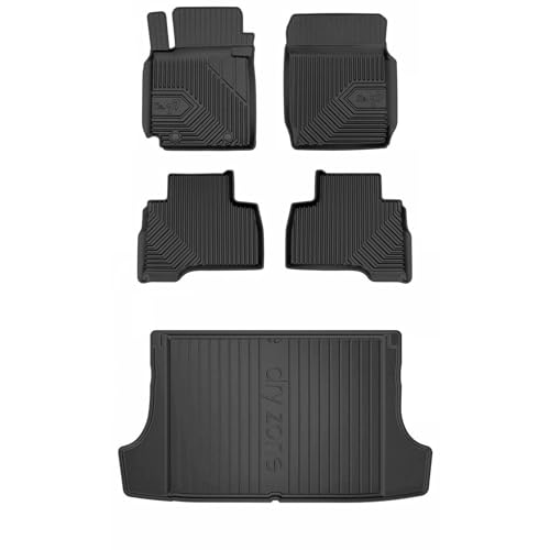 MOTOS Set de alfombrillas de goma y alfombrillas de maletero para Suzuki Grand Vitara II 2005-2014 Mejora la comodidad de tus viajes con la alfombrilla antideslizante para coche NO.77- alfombrillas pa