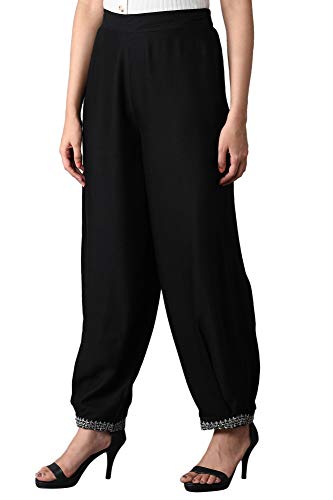 Image of W for Woman W Pure Cotton Strechable Carrot Pants for Women | Pure Cotton Carrot Pants for Women | Trousers for Women