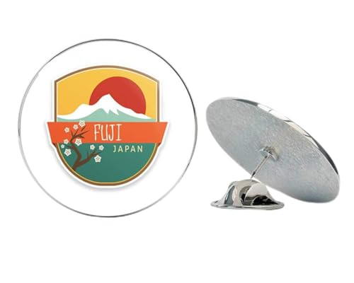 Mount Fuji Japan Japanese Round Metal 0.75