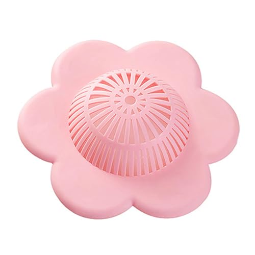 Colador de PVC para fregadero con ventosa rosa