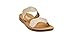 Corkys Footwear Women's Wishy Washy Two Strap Sandal – Trendy and Chic Strap Design, Comfortable, Lightweight, and Durable Summer Sandals for Versatile Fashion Gold Metallic Size 08