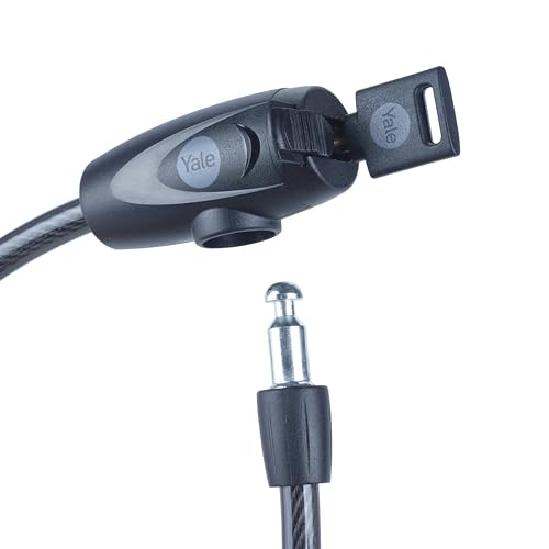 Yale Fahrradschloss als Kabelschloss (Kabel: Ø10mm) mit Schlüssel - YCK0/10/60/2-240mm - Stahlgeflecht - 2 Schlüssel inklusive - Salzsprühnebeltest bis 96 Stunden - Vielseitige Schließoptionen