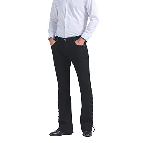 Wbestwind 70s Disco Pants for Men Relaxed Stretch 60s 70sBell Bottom Fit Comfort Flared Retro Leg Denim Vintage Jeans2