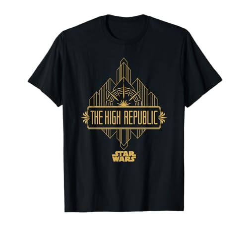 T-shirt Star Wars High Republic avec grand badge doré en coton confortable